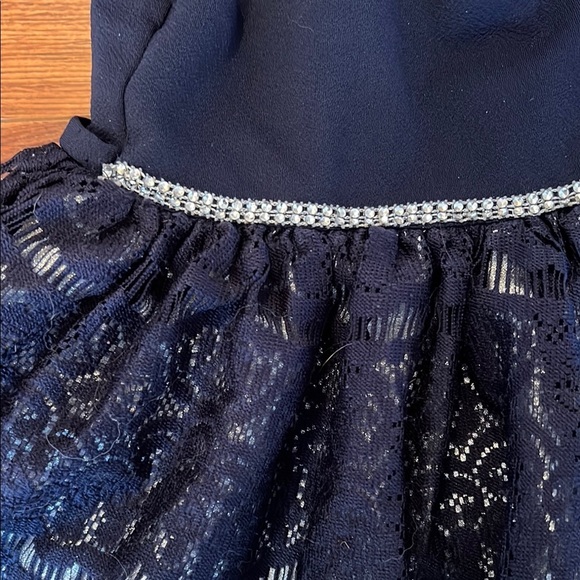 Elegant Navy Blue Kids Dress - Picture 2 of 5